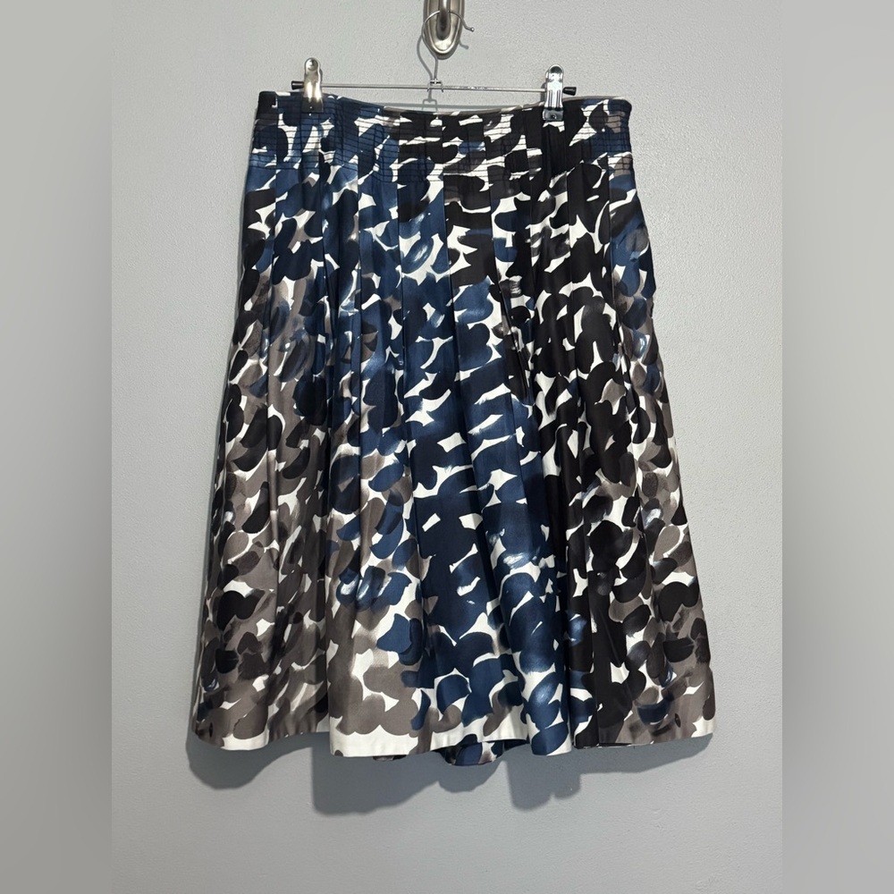 Anthropologie Maeve Pleated Skirt Womens Size 6 Multicolor Pattern Pockets